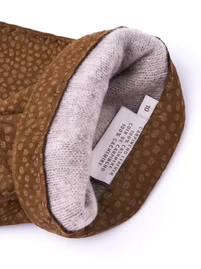 Handsydd lammskinnsmocka