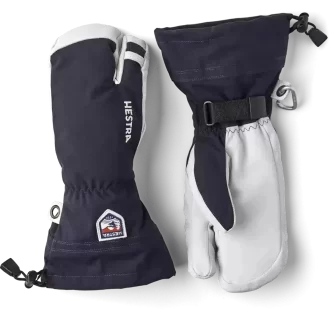 Helicopterskidor i arméläder med 3 fingrar