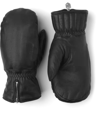 Klassisk lädervante i schweizisk ull